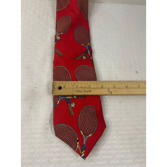 Ichthy's 100 silk Tennis ball tie - Picture 5 of 7